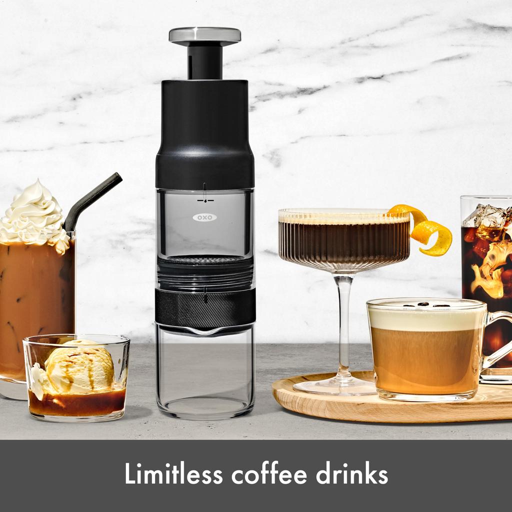 OXO Quick ConcentrateMaker Lightweight and Portable Makes 4 Cups At a Time In 5 Minutes