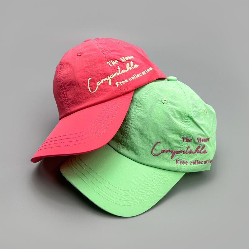 Quick-Drying Offset Alphabet Baseball Hat Male Female Breathable Outdoor Student Cap Mountaineering