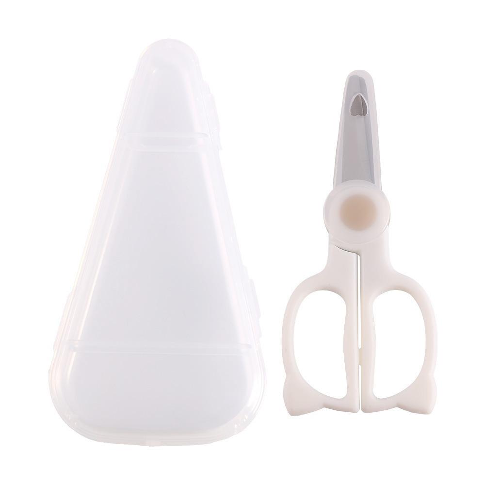 Portable Stainless Steel Baby Food Scissors - Cut Meat & Vegetables for Infants & Children