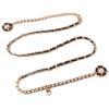 Women's Waist Chain High-end Metal Wearing Leather Women's Personality Trendy Flower Pendant Simple Punk Waist Chain