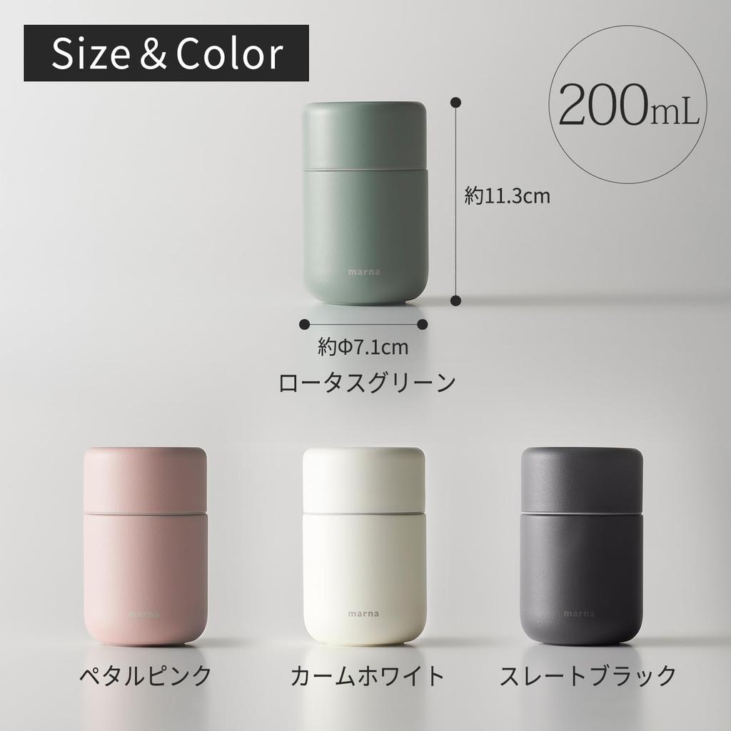 Marna Everywhere Mug, 200ml (Mug-like Drinking Experience), Double-Walled Vacuum Sealed, Wide Mouth (InsulatedCold), Small Stainless Steel Water