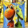 Dinosaur Tog printet plaid—blød, varm;alsidigt tæppe til alle årstider—perfekt som aircondition-tæppe, lur-tæppe