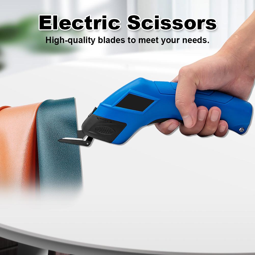 Cordless Electric Scissors Fabric Cutting Machine USB Rechargeable Cloth Cutting Machine Doubl Blade Cloth Cutter Sewing Shear