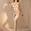 Sex lingerie set Sexy hot three-point cosplay bow open crotch seduction uniform set