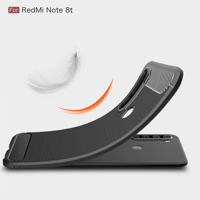 Fodral - Xiaomi - Redmi Note 8T - TPU - Flexibelt - Stöttåligt - Svart