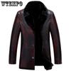 Winter PU Fur One Men's Winter Lapel Thickened Coat Men's Business Leather Jacket