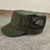 Summer new products deepen and raise flat top hat casual breathable mesh hat fashion military hat large size men's hat