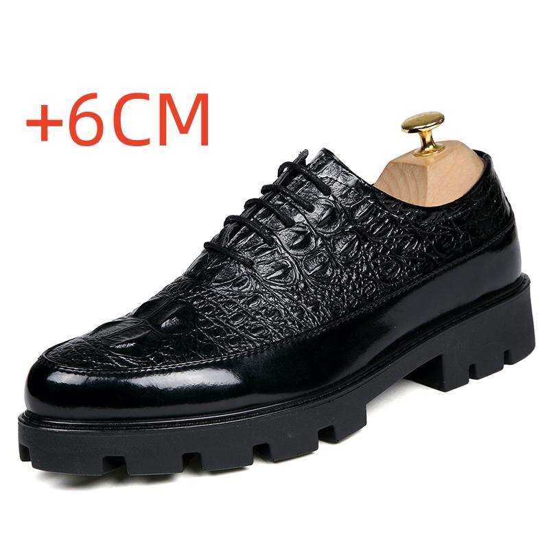 

New Luxury Brand Mens Casual Shoes Italian Leather Thick soled Business Formal Shoes Adult Elegant Male Oxford Shoes 44 чёрный