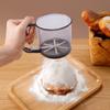 Flour Sifter with Hand Press Stainless Steel Double Layers Sieve Baking Sieve Cup Kitchen Baking Tool