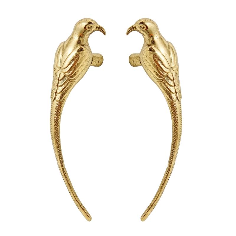 Modern Golden Magpie Shape Dresser Pull Stylish Metal Handle For Cabinets And Closets Replacement Knob Easy To Install