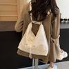 Simple Backpack Women's New Fashion Bow Tote Bag Texture Shoulder Bag