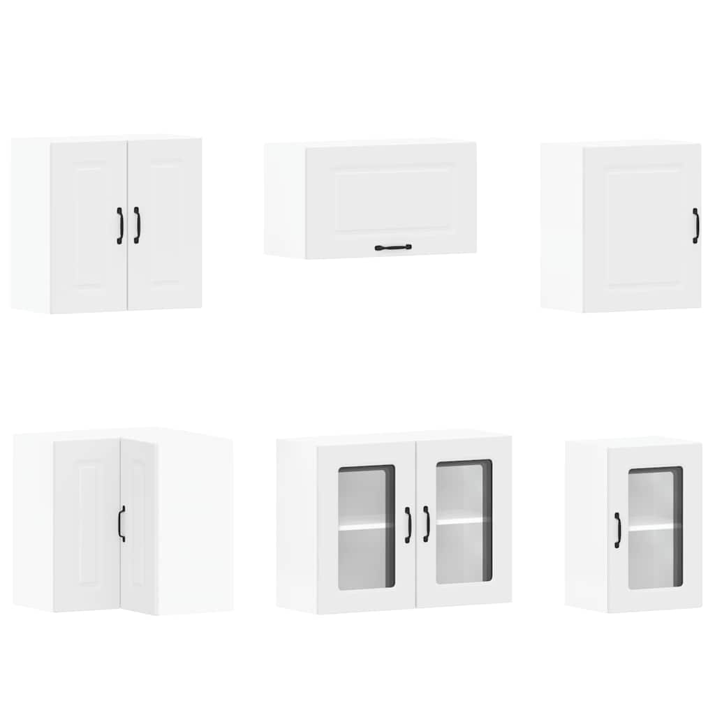 11 Piece Kitchen Cabinet Set Kalmar White Particleboard