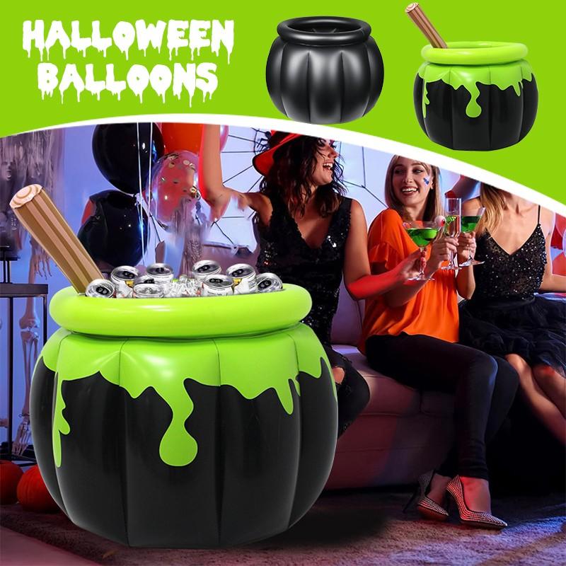 2025 Halloween Inflatable Witch Pot Multi-Functional Ice Bucket Party Horror Decor Halloween Party Atmosphere Decorative