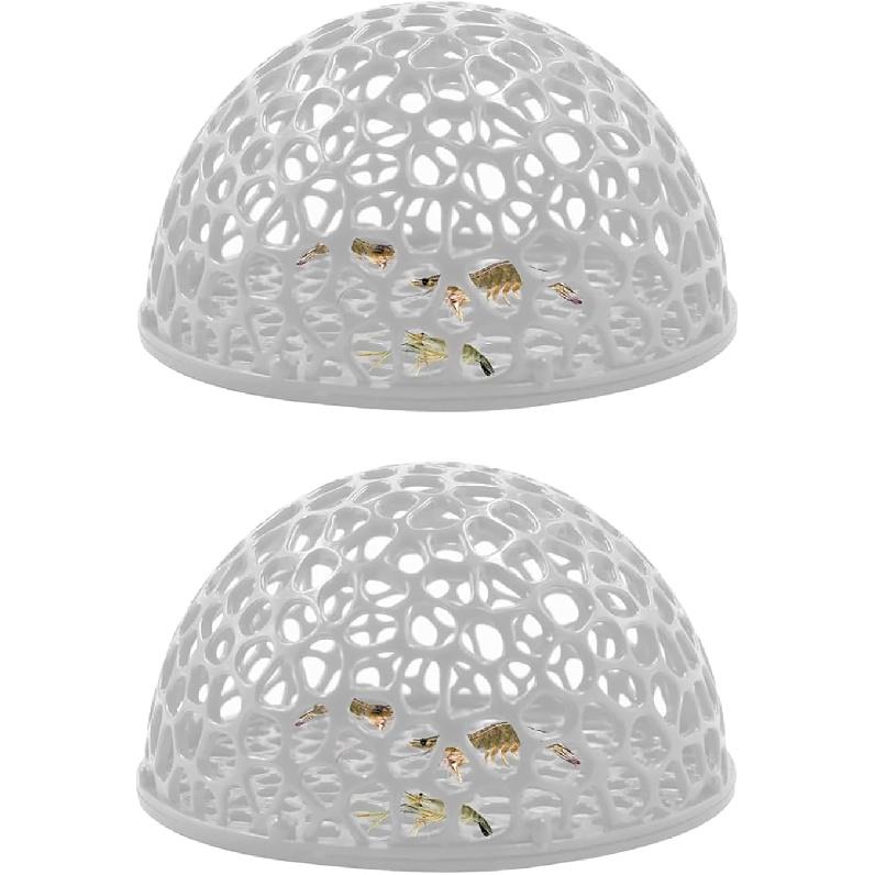 2 PCS Shrimp Dome Hide, Aquarium Shrimp Cave Hideout, Shrimps Hides, Tunnel Cave for Aquarium Small Fish Habitat Rest