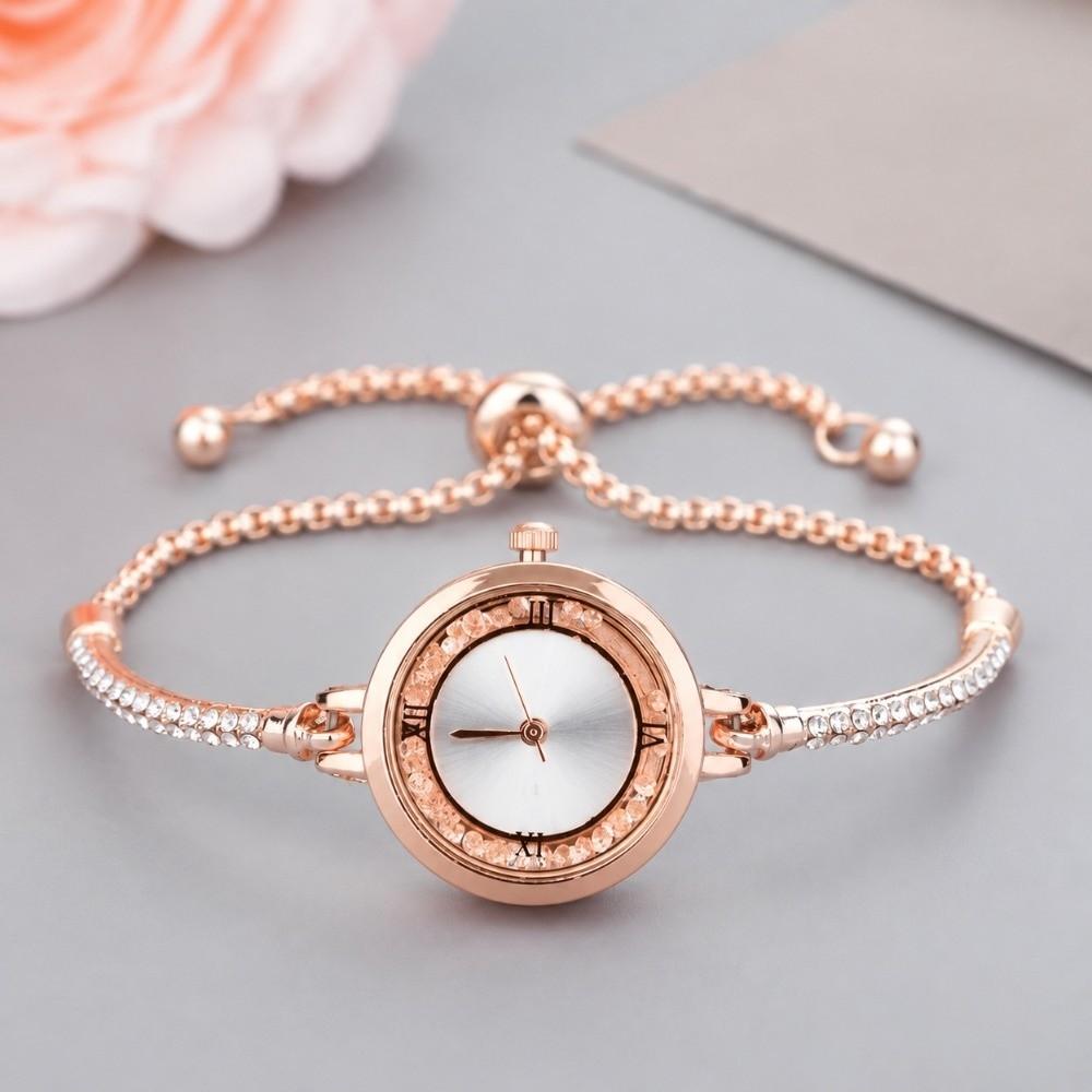 with Adjustable Bracelet Rotundity Shaped Watch Wrist Decoration Women Girl