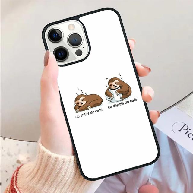 Cute Sloth Animals Phone Case for iPhone 17 Air 16 15 14 12 13 PLUS 11 PRO MAX Back Fundas coque Cover Shell