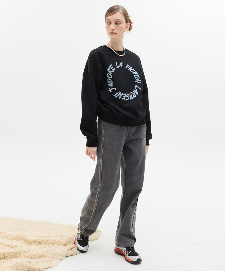 LARTIGENT Lx Stitch Cotton Pants(Charcoal)