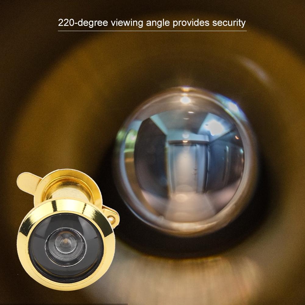 2Pcs 220 Degree Viewing Angle Anti Theft Household Door Viewer with Back Cover Home Security(16mm