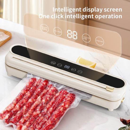 Vacuum Sealer Machine with Vacuum Seal Bags 62kPa Suction Power Easy to Operate Compact Automatic Sealing Machine Bag Sealer