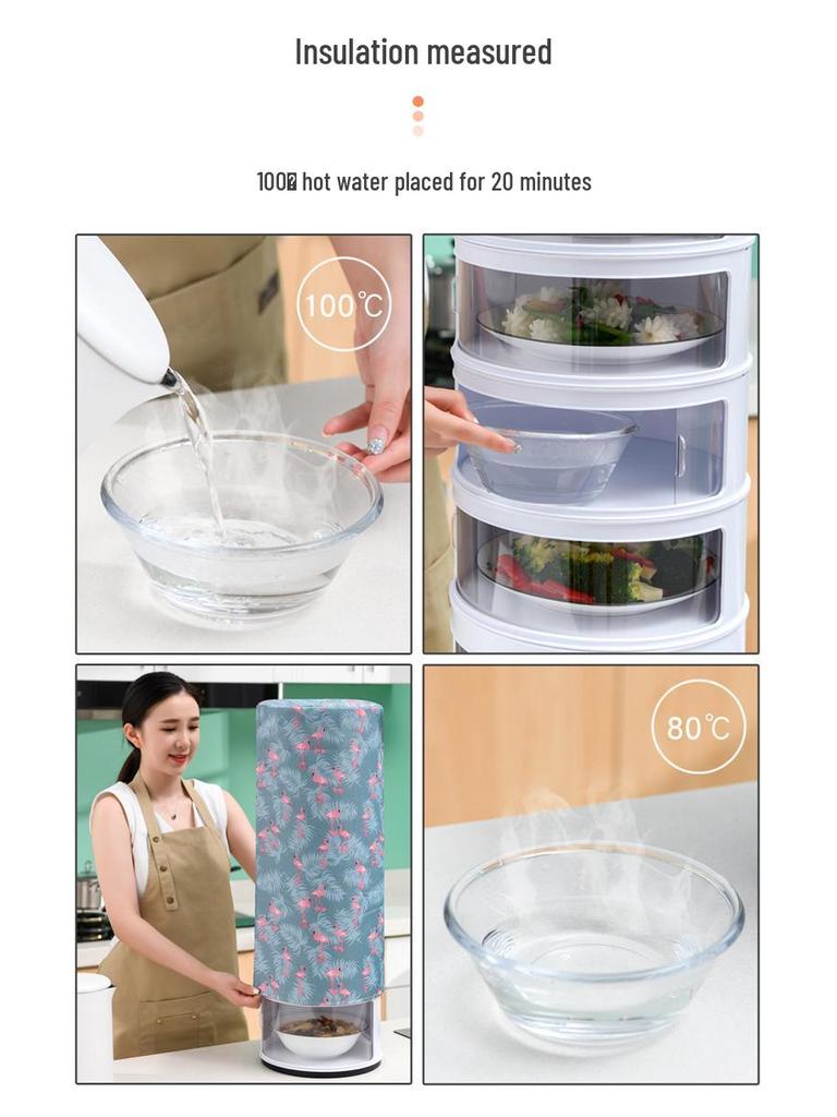 Multi-layer Insulated Food Cover: Dustproof, Fresh-keeping Plastic Storage for Leftovers