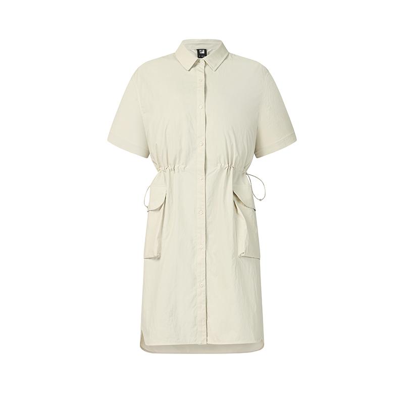 FILA Explorer Drawstring Waist Simple Breathable Shirt Women shirts A11W637403F-BG