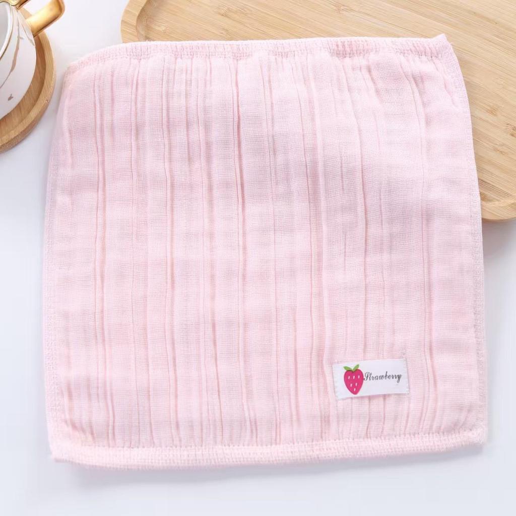 Pure Cotton Baby Saliva Towel: Soft, Cute, Solid Color Gauze Square for Infants
