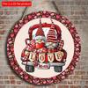 2d Flat 20*20cm, Valentine's Day Home Decoration, Creative Gnome Wooden Circular Decoration for Valentine's Day, for Home, Cafe, Hotel, Bar Decor.