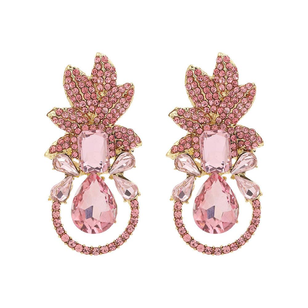 Modische Europäischer Stil Zirkon Hängeohrringe Für Damen Eleganter Schmuck Geschenk