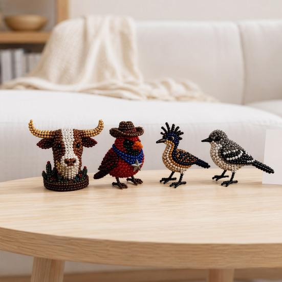 DIY 3D Dieren Kralenpakket, Handgemaakte Kralen Borduur Ambacht Maken Set voor Kinderen, Tieners, Volwassenen, Dierenthema Kralenwerk Pakket voor Beginners, Ambacht
