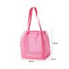Mesh Drawstring Tote Bag Quick Dry Durable Large Capacity Multipurpose Handbag for Gym Swimming Beach Outdoor Hiking Use