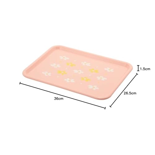 TAMAKI Kids' Flower Play Tray, Diameter 36cm X Depth 26.6cm X Height 1.7cm, Microwave and Dishwasher Safe, Made In Japan, T-881866