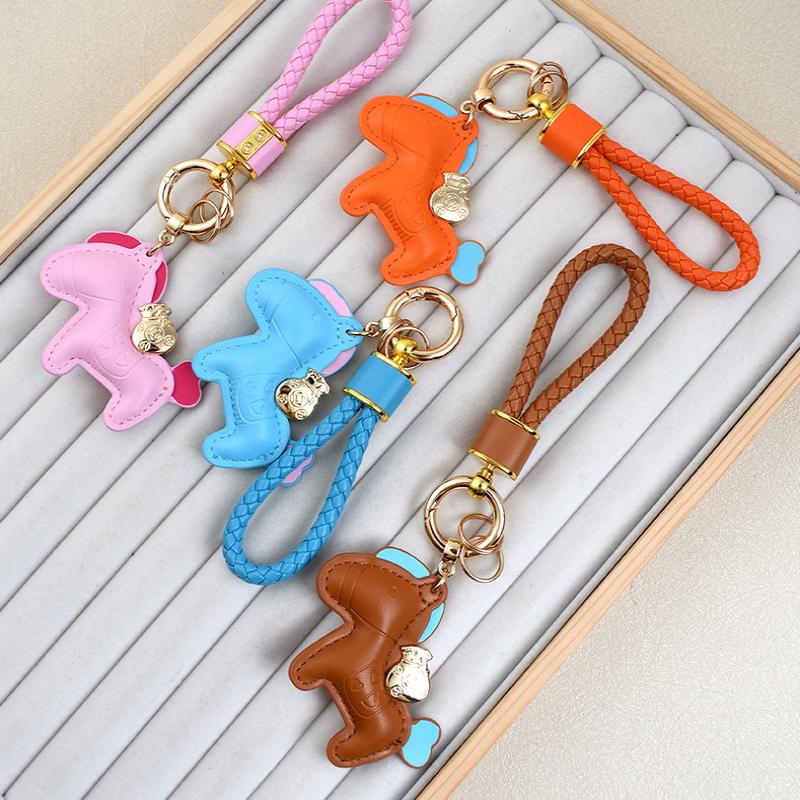 Horse Handmade Leather Car Keychain Pendant, Exquisite And Simple, Personalized Keychain Rope For Men And Women