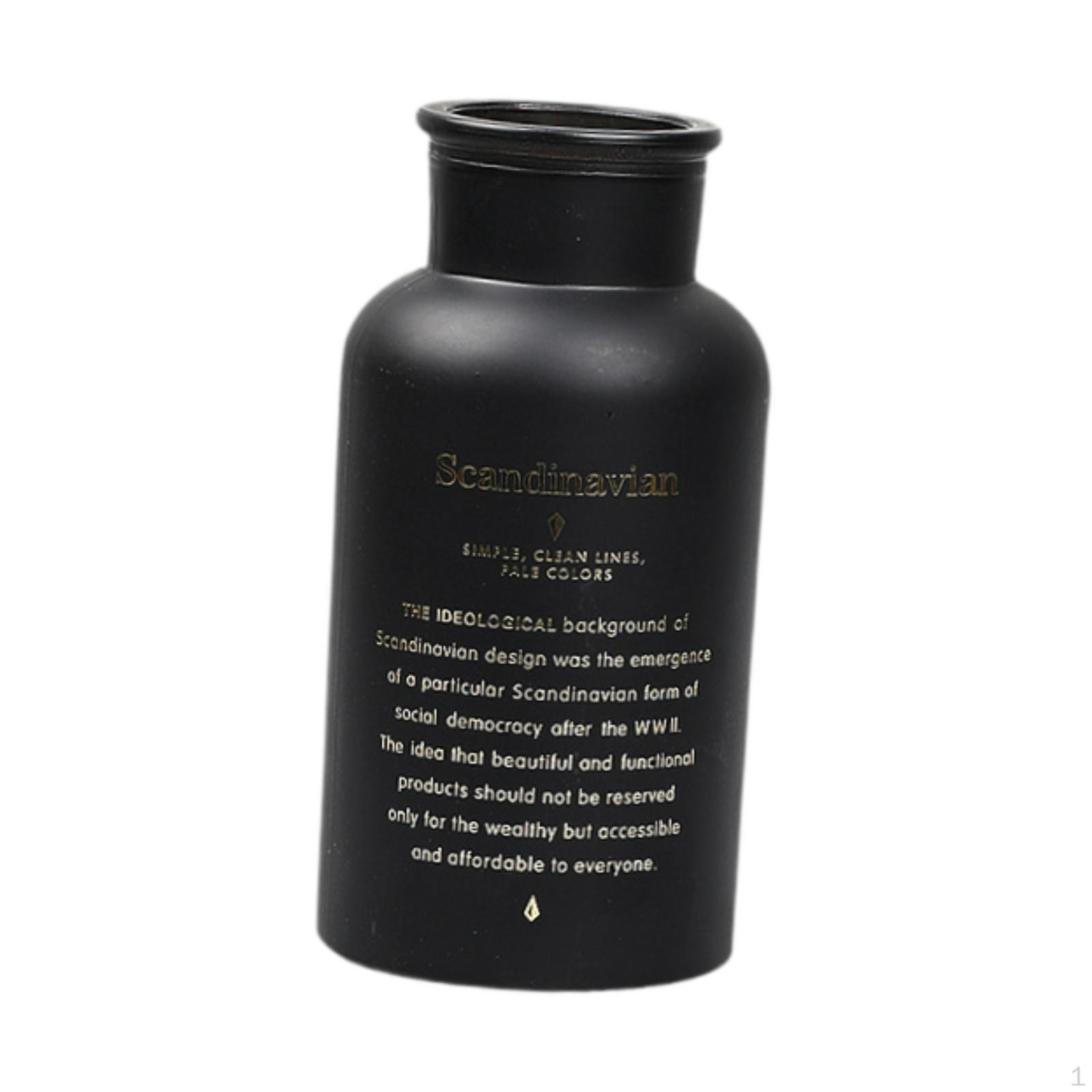 

Стеклянная ваза бутон декор цветочная композиция цветок гидропонный горшок для рабочего стола Black 8x16cm