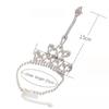 Bracciale di Strass con Anello da Dito Fiocco Corona Maglia Polso Semplice Catena Bracciali Charm da Donna Gioielli Trendy da Donna