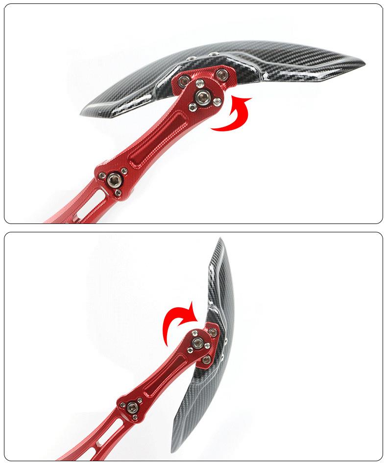 Niu Electric Scooter Carbon Fiber Mudguard Set - Water Transfer Printed Front & Rear Wheel Shields