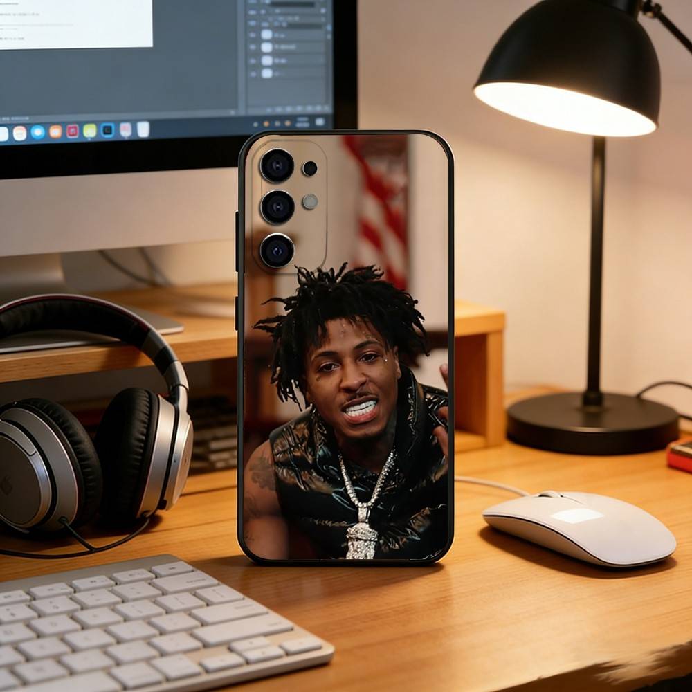 YoungBoy Never Broke Again Phone Case Black Silicone Soft For Samsung S25,S24,S21,S22,S23,S30,Ultra,S20,Plus,Fe,Lite