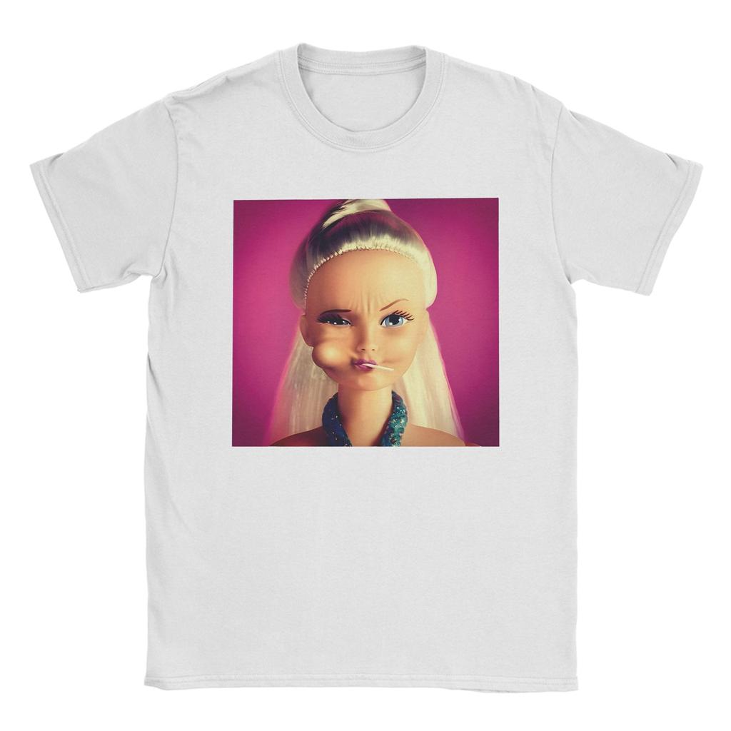 Unisex Funny Doll Face Meme T Shirts 100 Cotton Tops Leisure Short Sleeve Round Collar Tees Plus Size TShirts