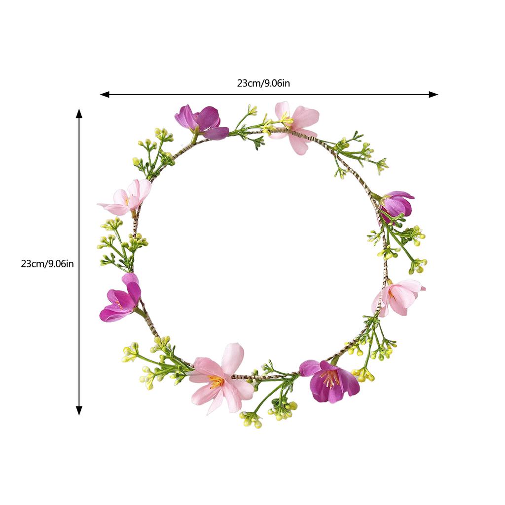 Tiara de Flores Rústica Elegante para Mulheres Acessórios de Cabelo Postiços para Festas ao Ar Livre e Ocasião Romântica