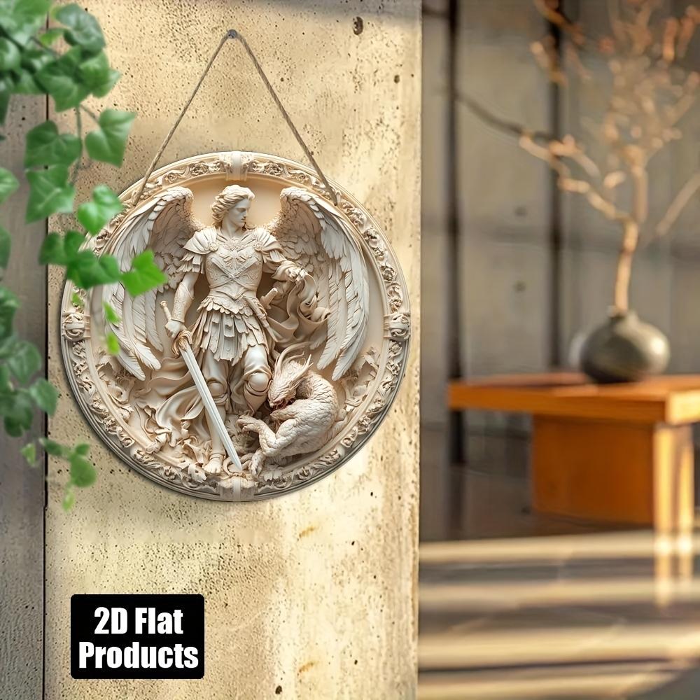 1PCS 2D Flat Home Decor Wooden Disc Angel Sub Series Holy Angel Redemption Bedroom Wall Decorations Photo Props Decoration elvis