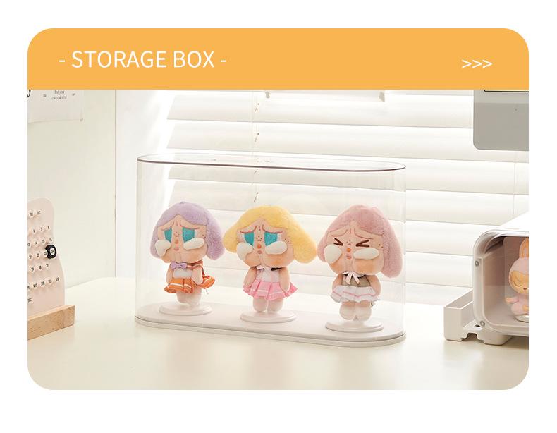 Labubu Plush Vinyl Figure Display Box - Bubble Mart Transparent Storage and Surprise Blind Box.