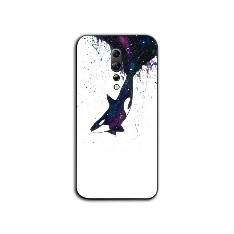 Killer Whale Orca Watercolor Phone Case For OPPO Find X5 X3 X2 A93 Reno 8 7 Pro A74 A72 A53 Soft Black Phone Cover