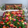 "Colorful Tulip Garden Set" Multiple Sizes Kid's And Adults' Bedroom Exquisite 3PC Bedding Set, Gift