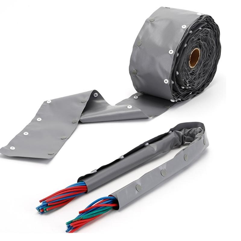 Flame Retardant Flexible Cable Sleeve Snap On Designs Electrical Wire Protectors for Semiconductor Devices Daily Use
