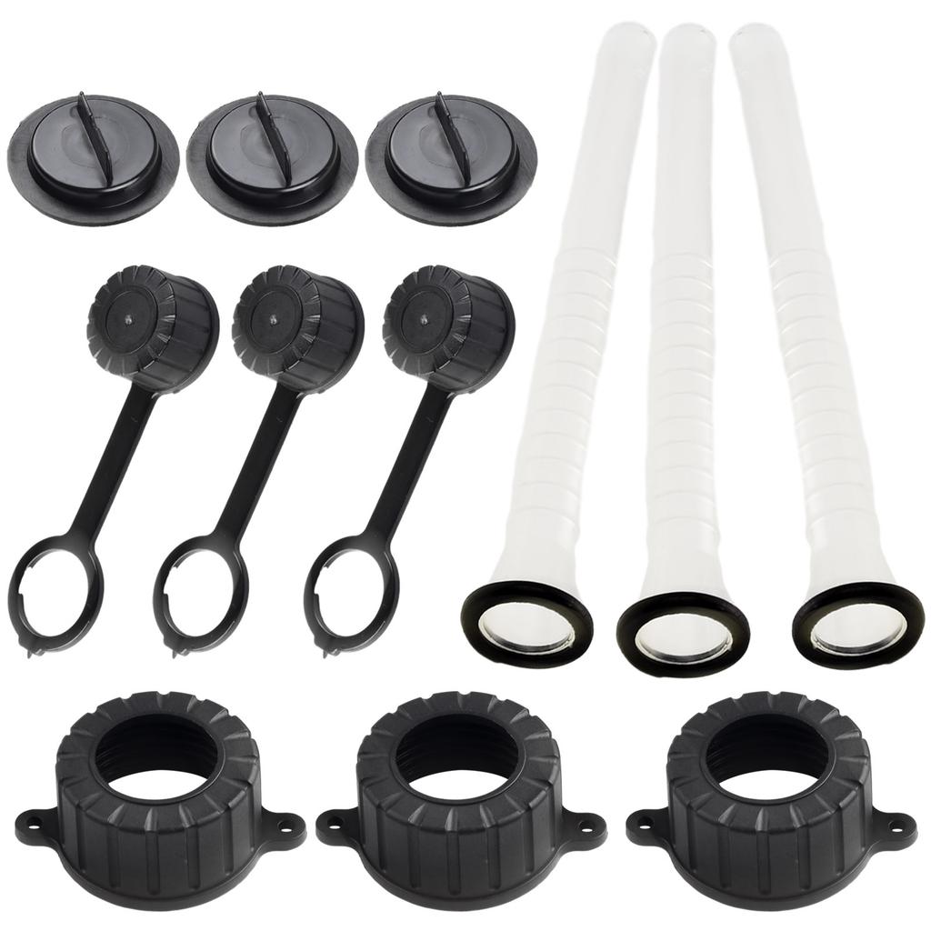 Exhaust Cap Easier Fueling for Your Equipment Pack of 3 Replacement Spouts and Parts for Rubbermaid Kolpin and Gott