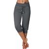 Summer Women Bootcut Pants Casual Solid Color Low Rise Drawstring Pockets Sports Pants Women Slim Fit Pants