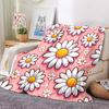 1pc Daisy Pattern Lightweight Flannel Blanket, Comfortable and Warm Blanket, for Office and Camping Sofa Bed, Livingroom190