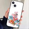 S-Gumball and Darwin Phone Case For iPhone17,16,15,14,13,12 Plus,Max Soft Silicone Black Cover