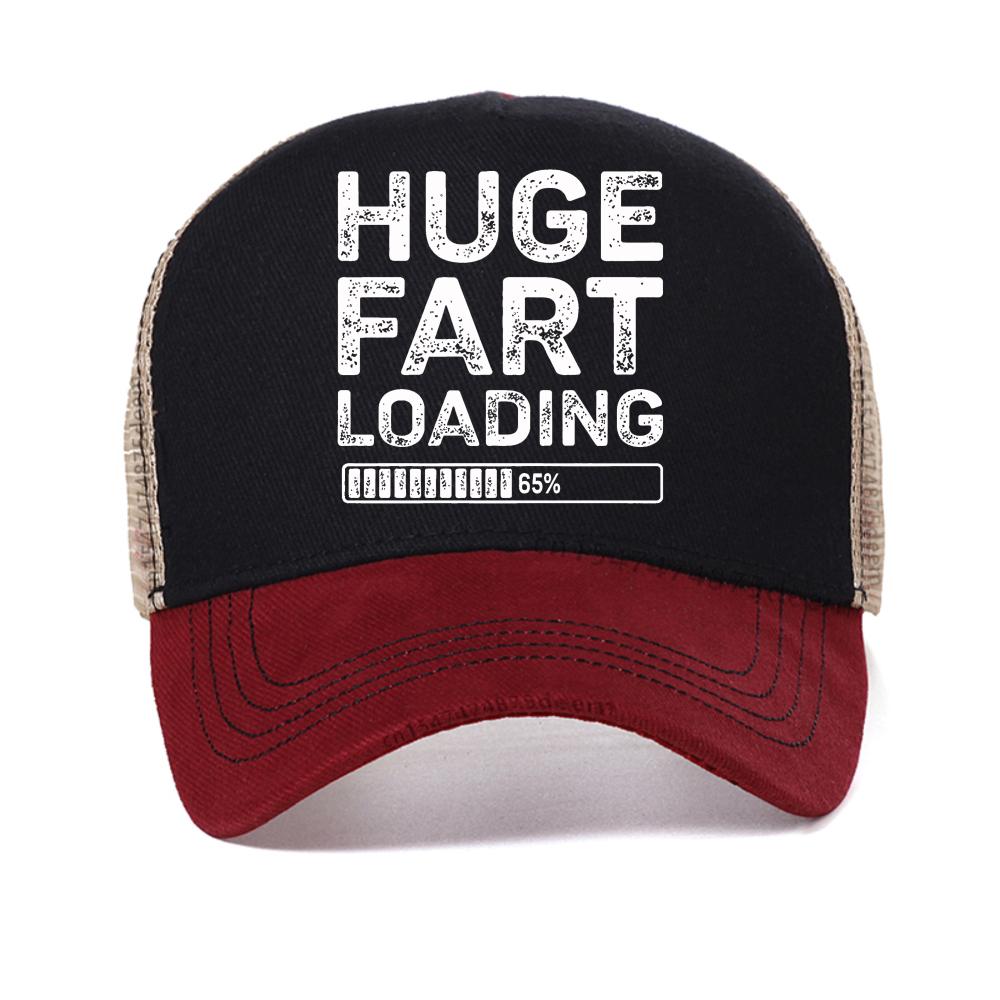 

Funny Huge Fart Loading Printed Graphic baseball cap Men and Women Sportswear caps fashion mesh Snapback hats casual sun hat Adjustable красный