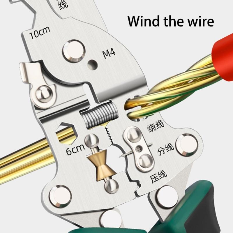 Professional 3 In 1 Wire Stripping Tool with Voltages Detection and Accuracy Cutting Blade for Electricians and DIY Projects