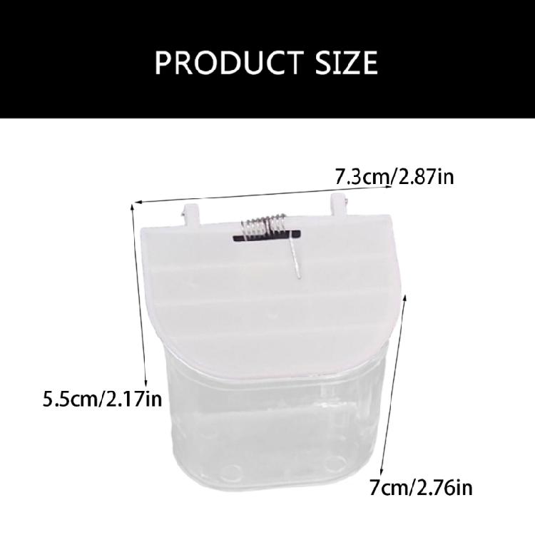 Parrots Feeders Food Container Feeding Box Antispill Birds Feeding Supply Clear Seethrough External Food Cup Feeders 6PC